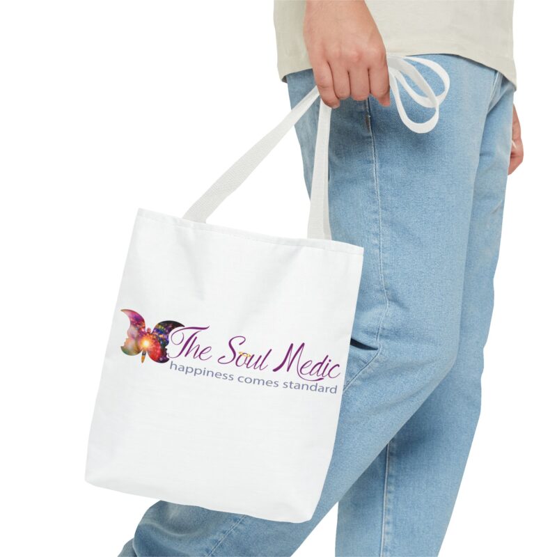 Inspirational Tote Bag - "The Soul Medic: Happiness Comes Standard" - Image 11