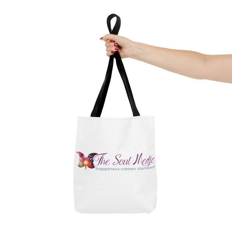 Inspirational Tote Bag - "The Soul Medic: Happiness Comes Standard" - Image 4